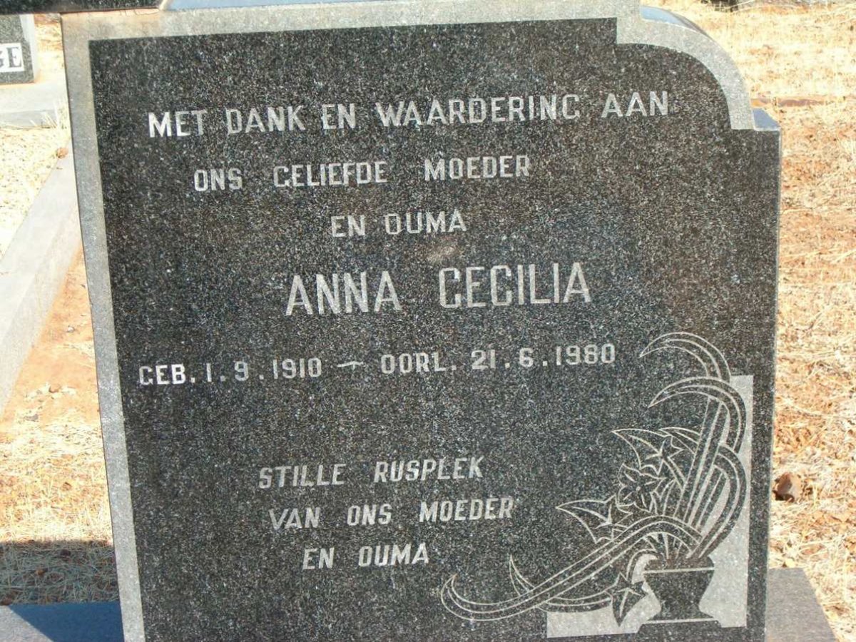 SCHOEMAN Anna Cecilia 1910-1980