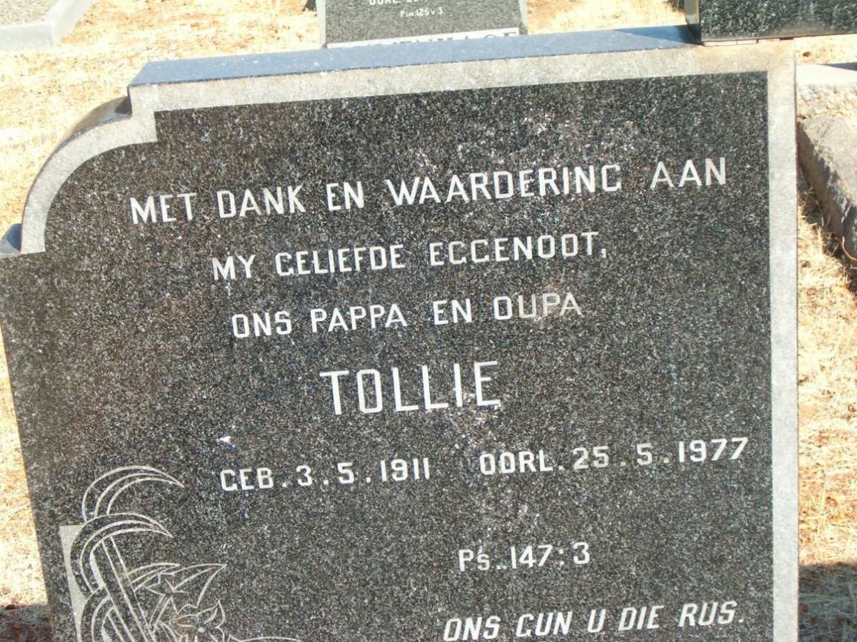 SCHOEMAN Tollie 1911-1977