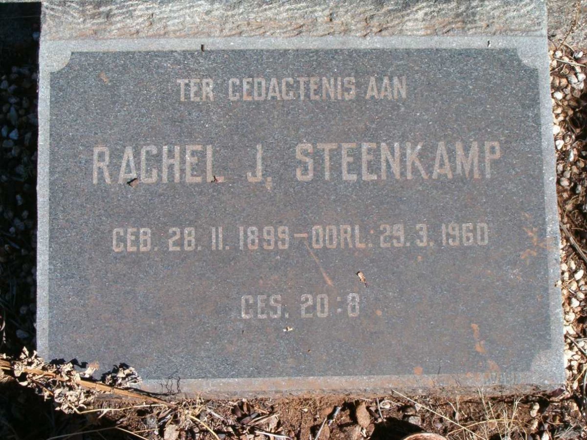 STEENKAMP Rachel J. 1899-1960