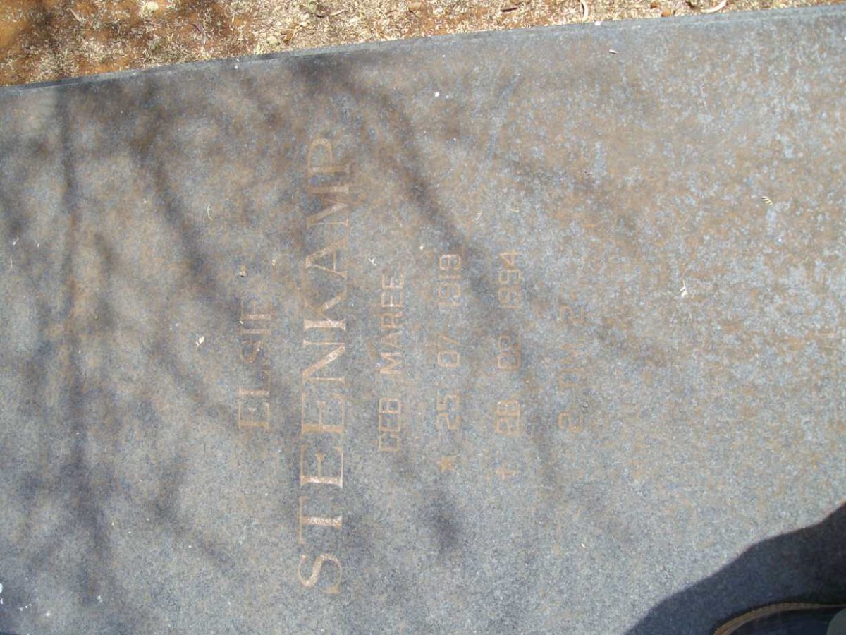 STEENKAMP Elsie nee MAREE 1919-1994