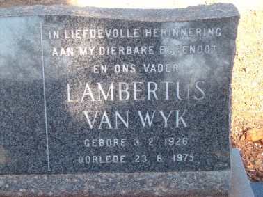 WYK Lambertus, van 1926-1975