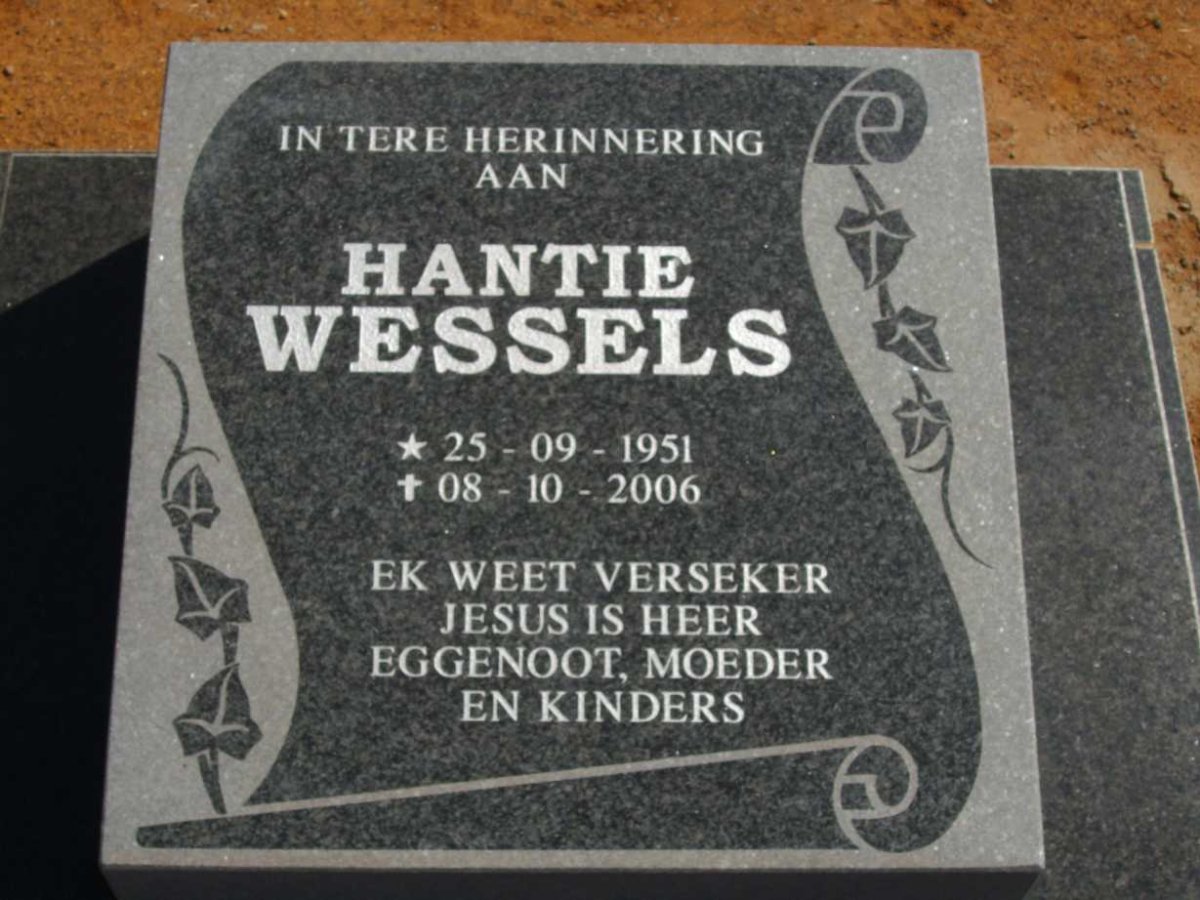 WESSELS Hantie 1951-2006