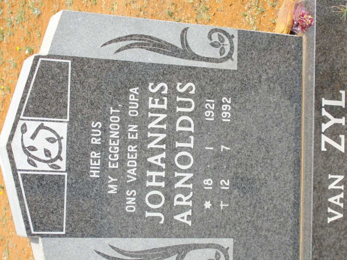 ZYL Johannes Arnoldus, van 1921-1992