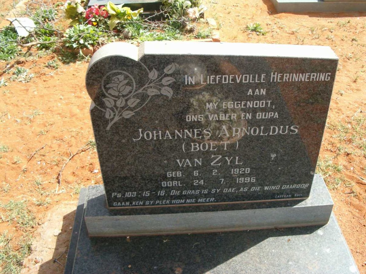 ZYL Johannes Arnoldus, van 1920-1996