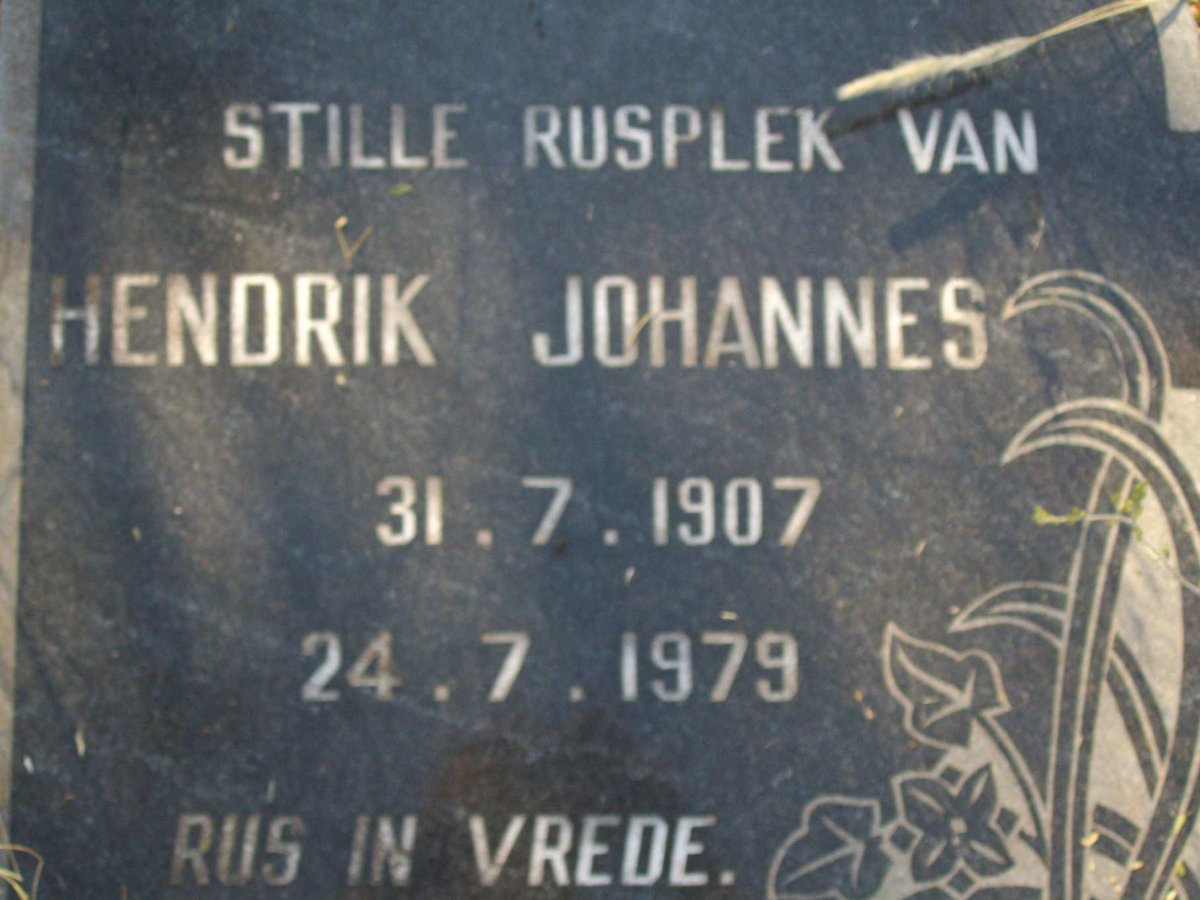 ? Hendrik Johannes 1907-1979