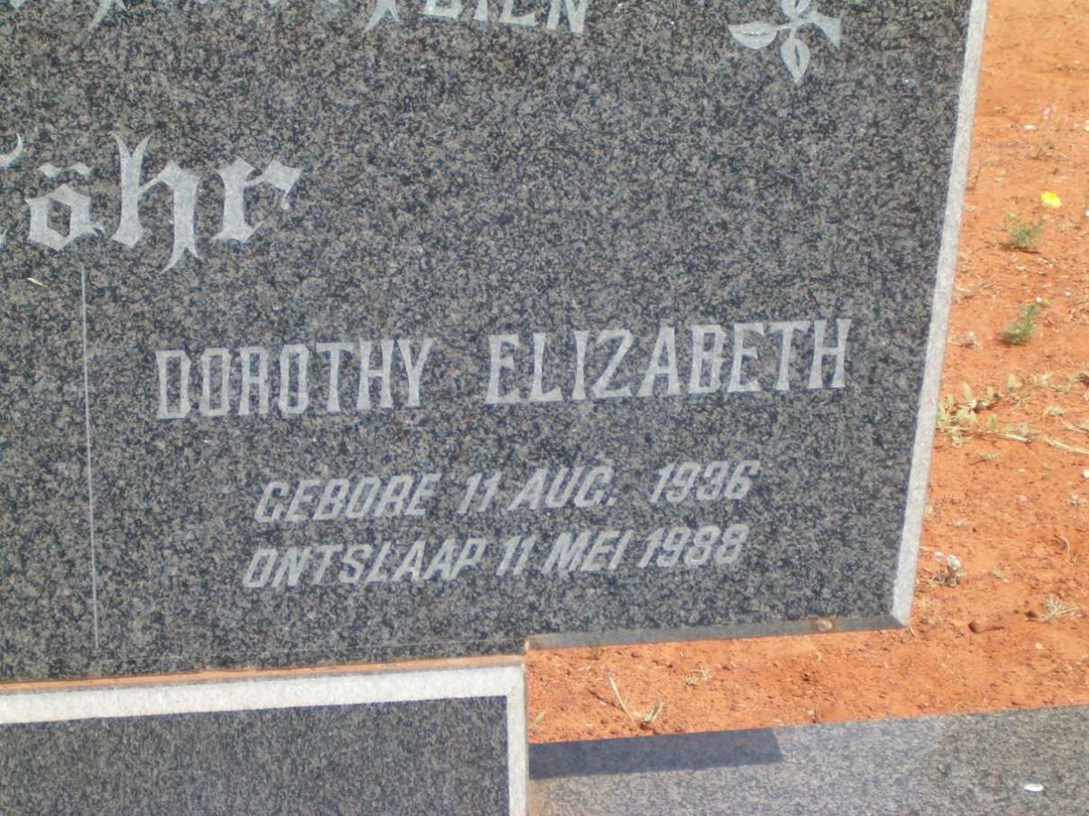 ? Dorothy Elizabeth 1936-1988
