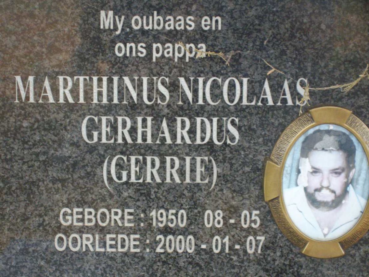 ? Marthinus Nicolaas Gerhardus 1950-2000