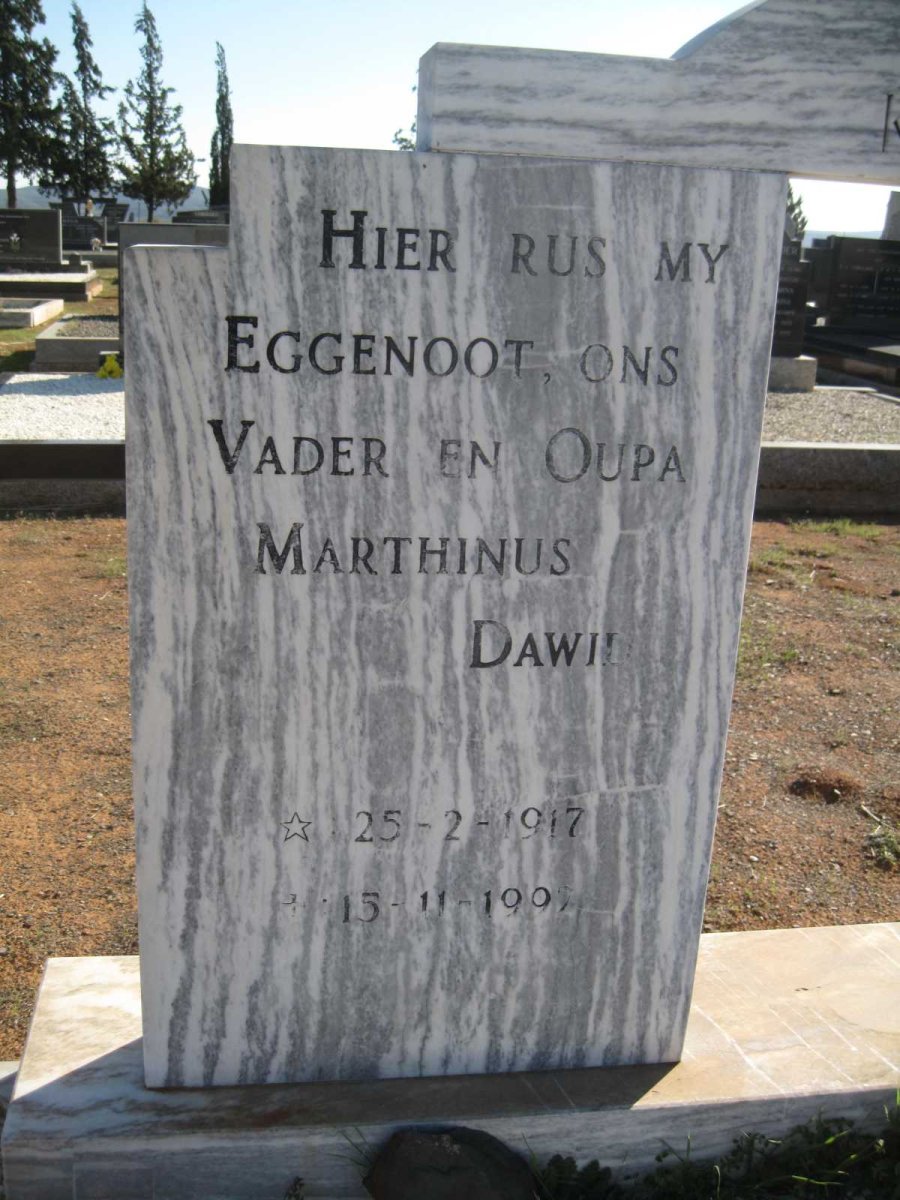 KEARNEY Marthinus Dawie 1917-199? &amp; Gerrida Margaretha O'KENNEDY 1920-1978