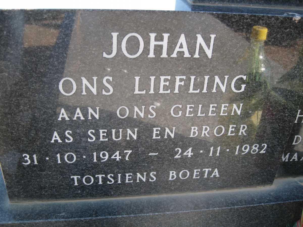 KOTZE Johan 1947-1982