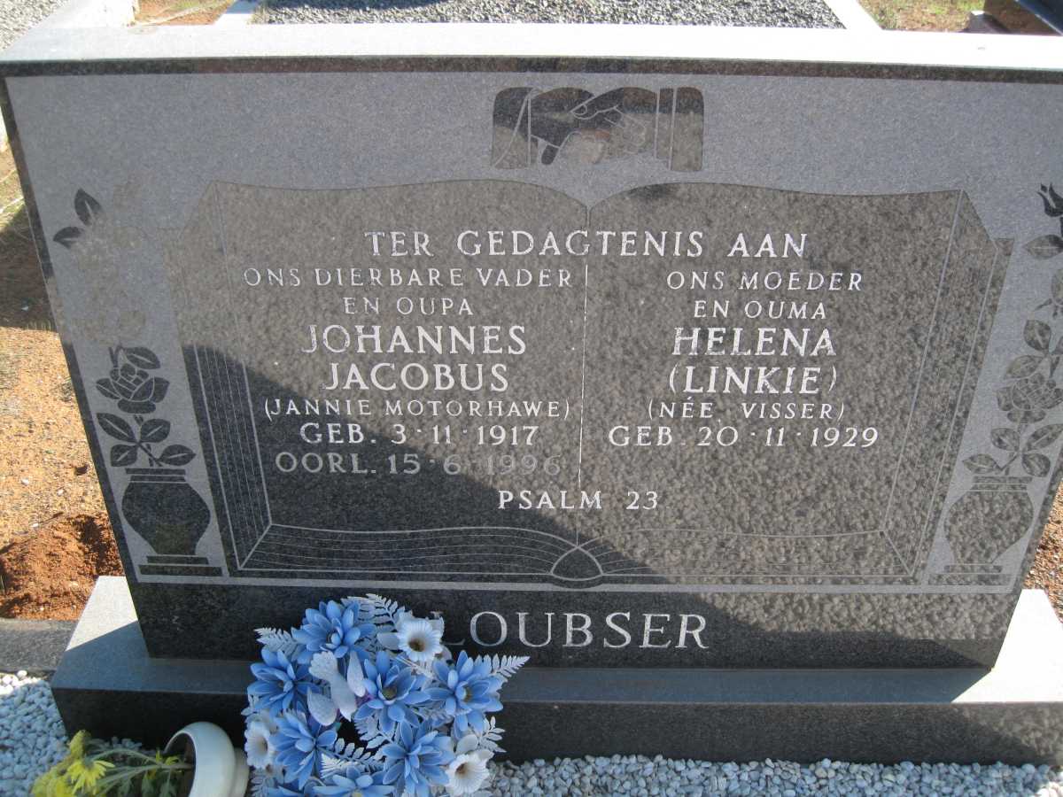 LOUBSER Johannes Jacobus 1917-1996 &amp; Helena VISSER 1929-
