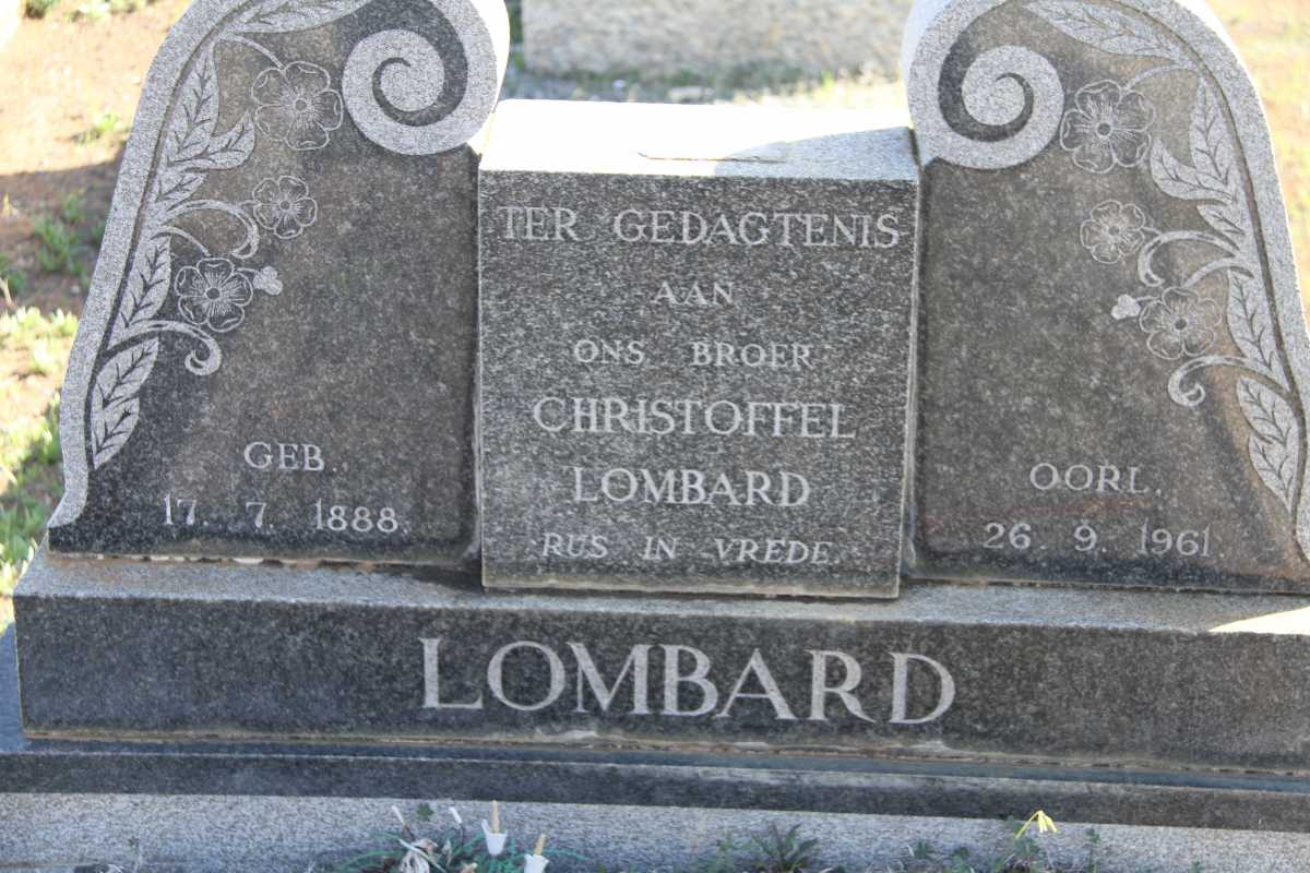 LOMBARD Christoffel 1888-1961