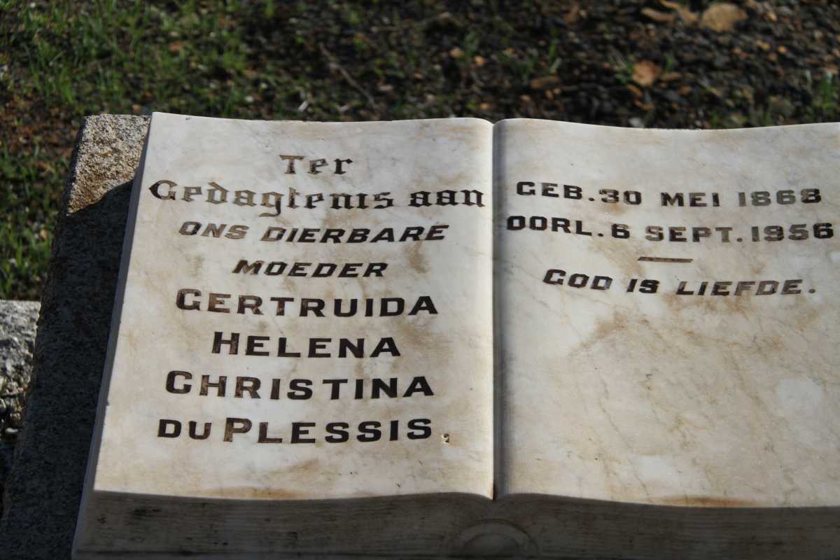 PLESSIS Gertruida Helena Christina, du 1868-1956