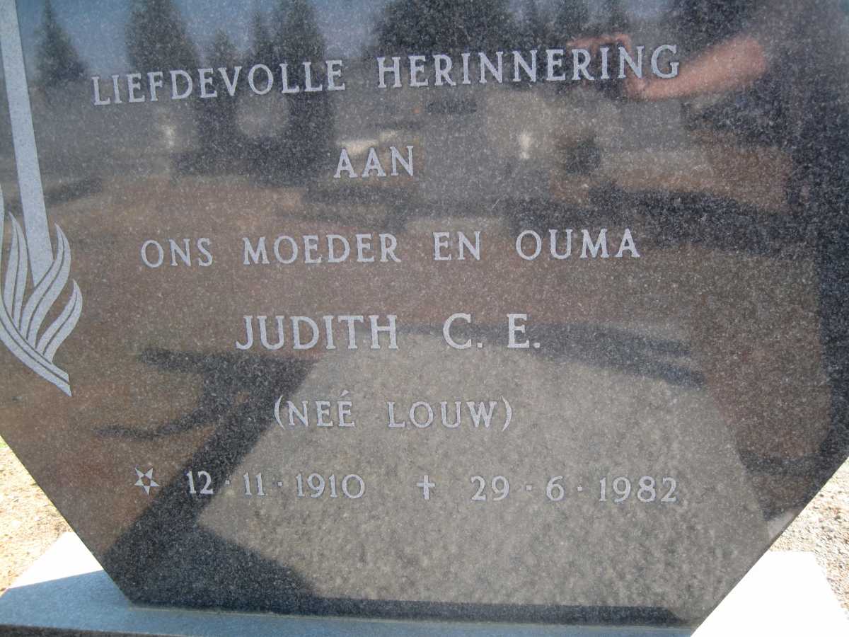 SPANGENBERG Judith C.E. nee LOUW 1910-1982