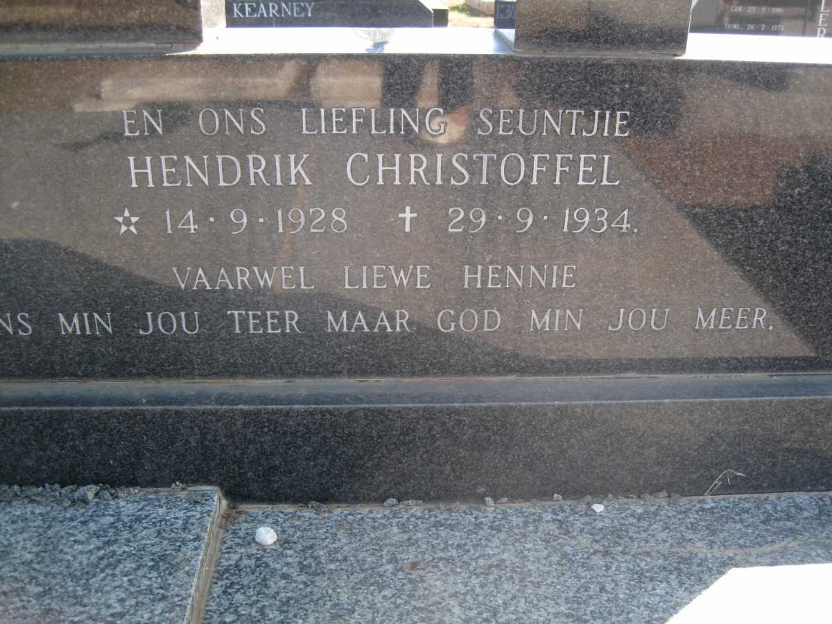 TOIT Hendrik Christoffel, du 1928-1934