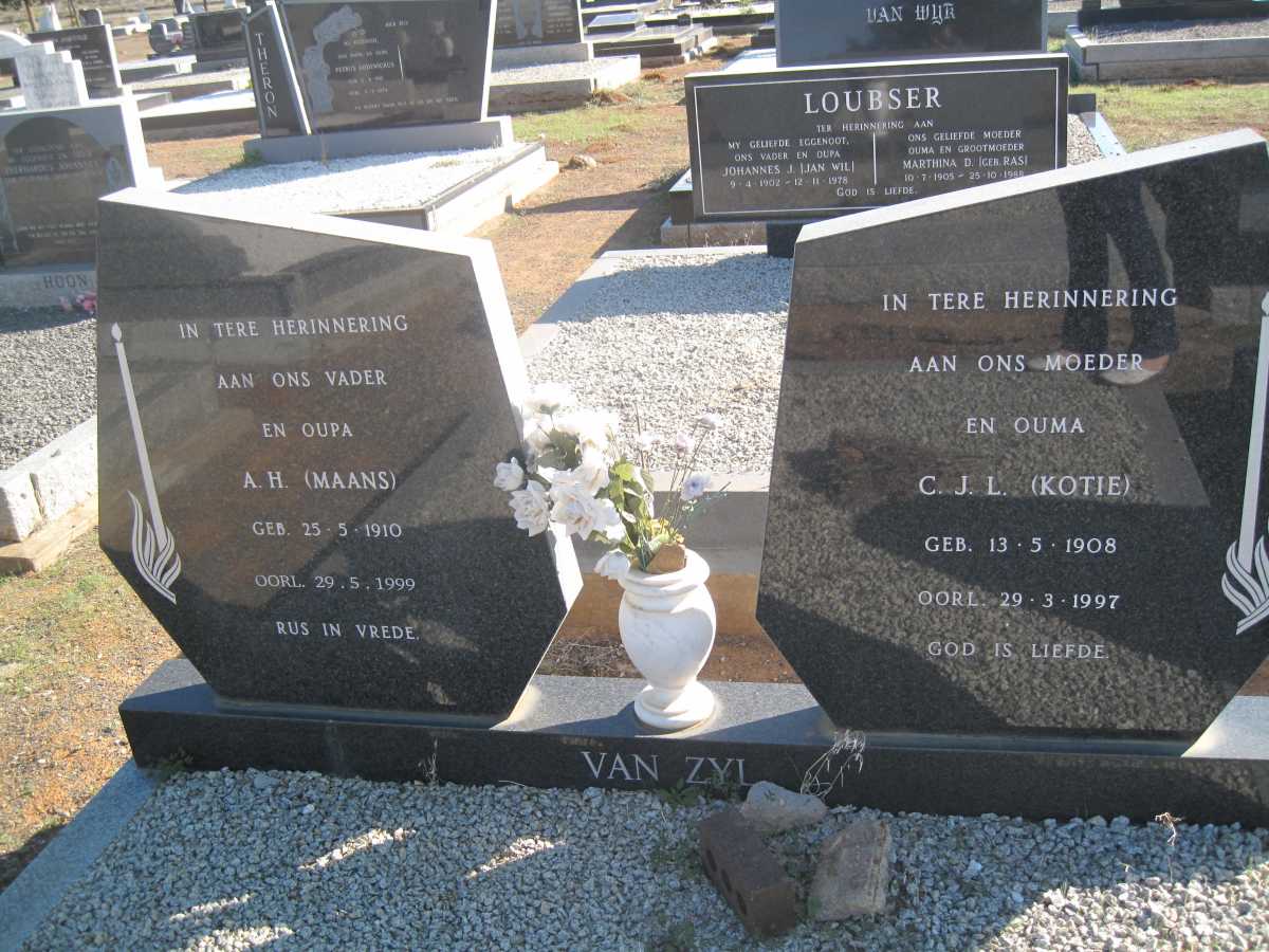 ZYL A.H., van 1910-1999 &amp; C.J.L. 1908-1997