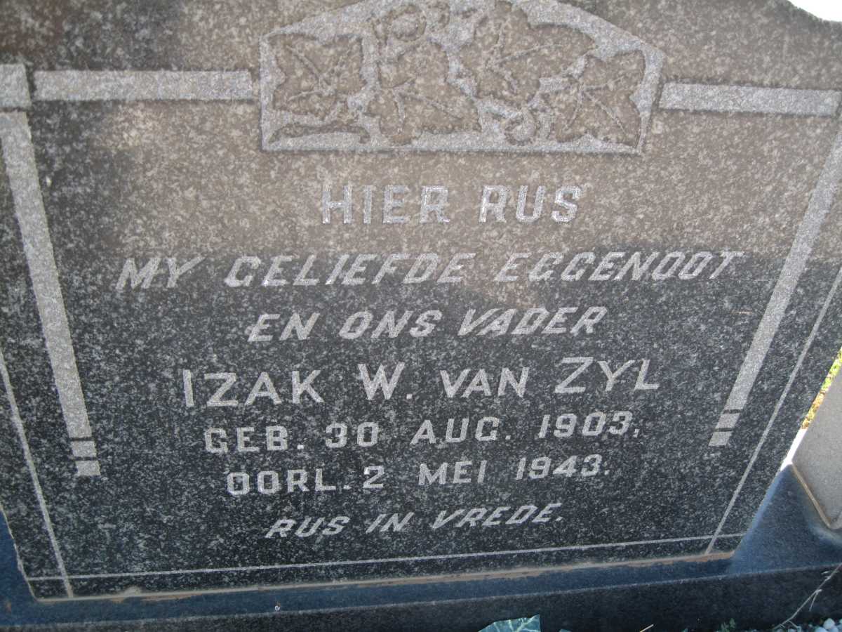 ZYL Izak W., van 1903-1943 