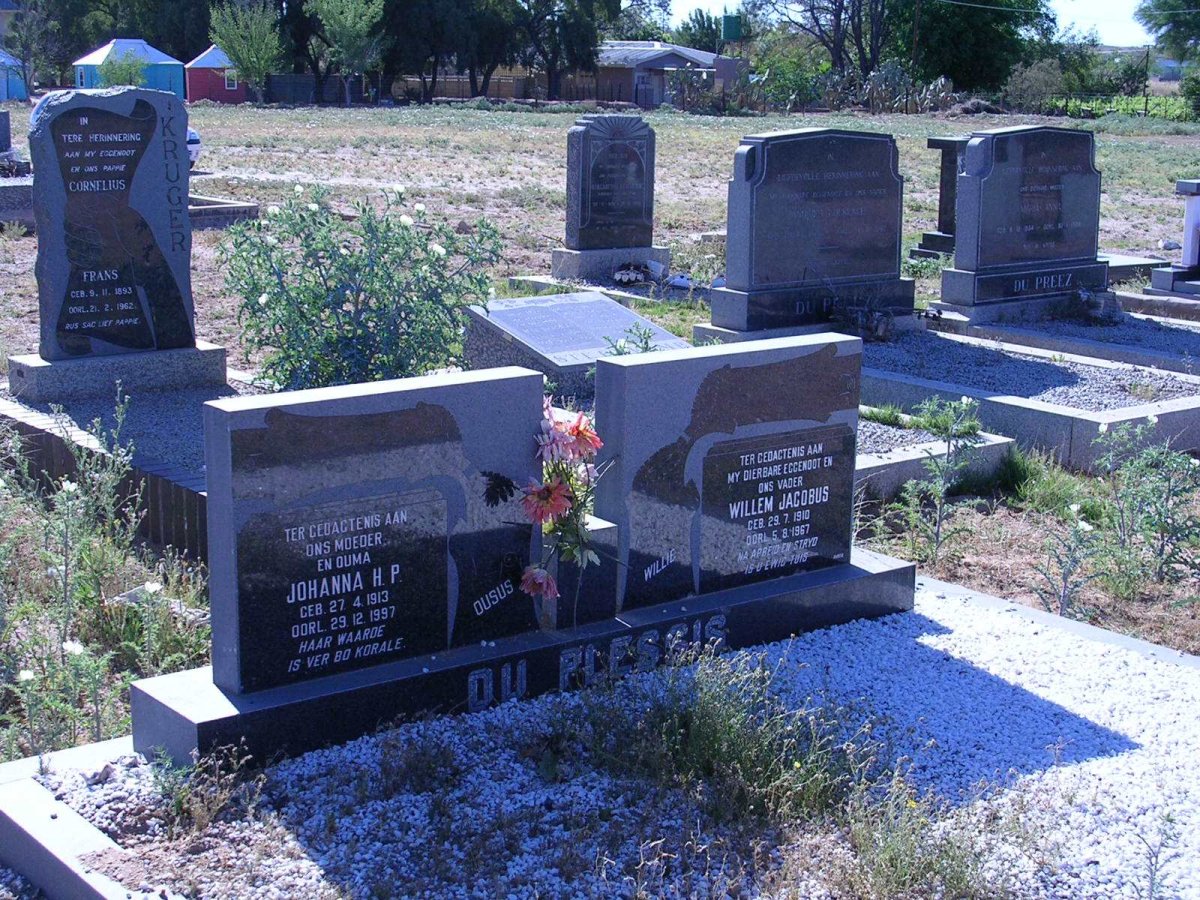 PLESSIS Willem Jacobus, du 1913-1967 &amp; Johanna H.P. 1913-1997