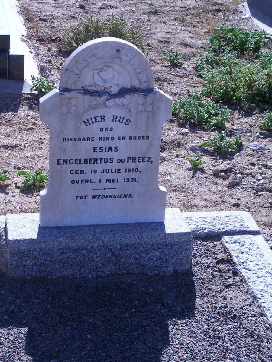 PREEZ Esias Engelbertus, du 1910-1931