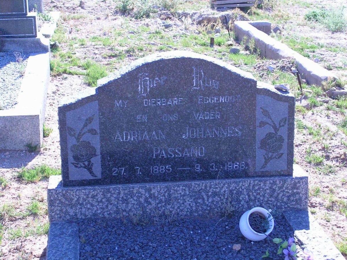 PASSANO Adriaan Johannes 1885-1968