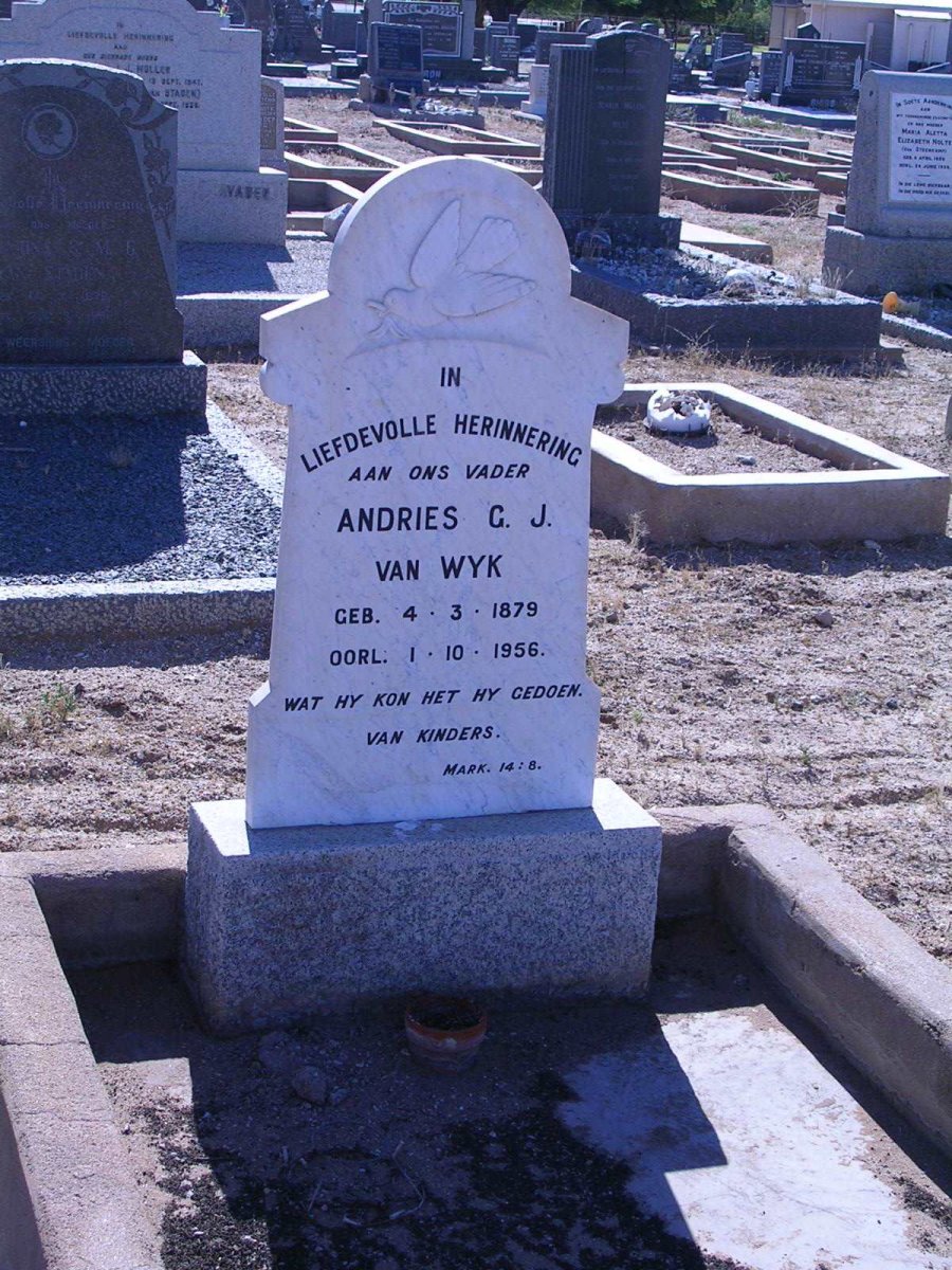 WYK Andries G.J., van 1879-1956