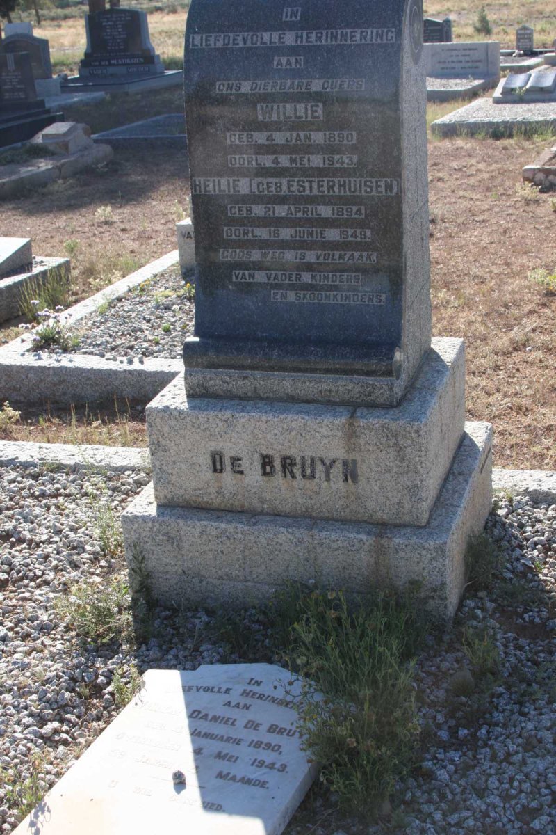 BRUYN Willie, de 1890-1943 &amp; Heilie ESTERHUISEN 1894-1949 :: Willem Daniel 1890-1943