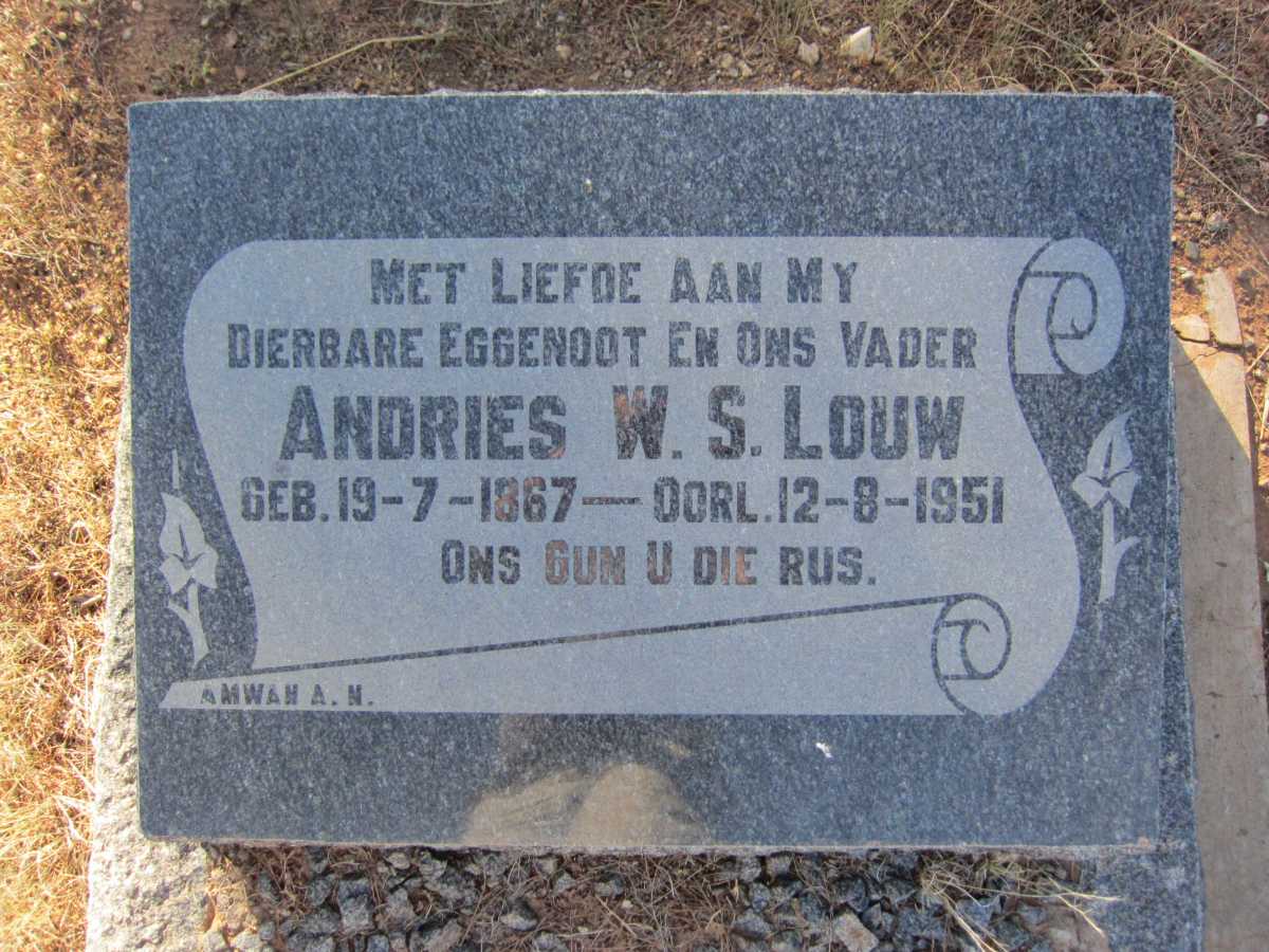LOUW Andries W.S. 1867-1951