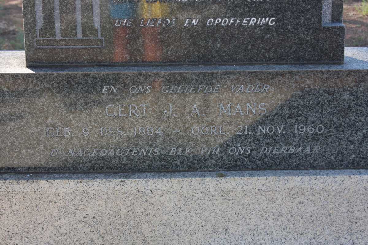MANS Gert J.A 1884-1960