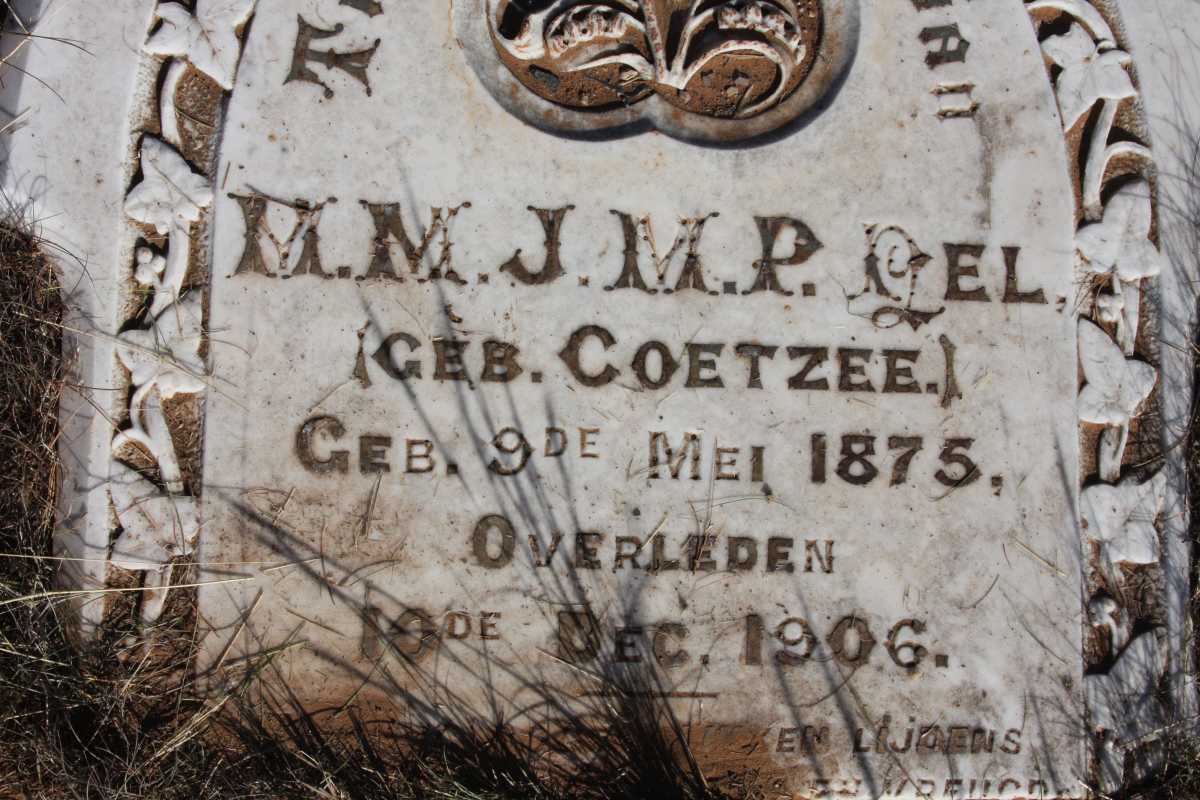 NEL M.M.J.M.P. nee COETZEE 1875-1906