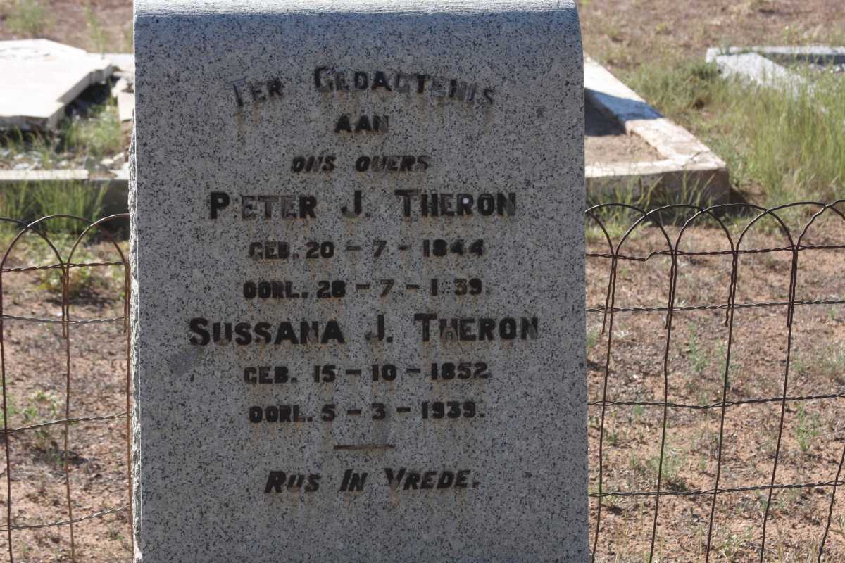 THERON Pieter J. 1844-1939 &amp; Sussana J. 1852-1939
