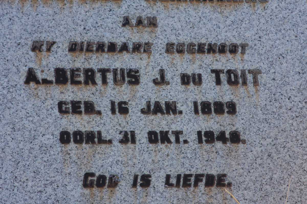 TOIT Albertus J., du 1889-1948