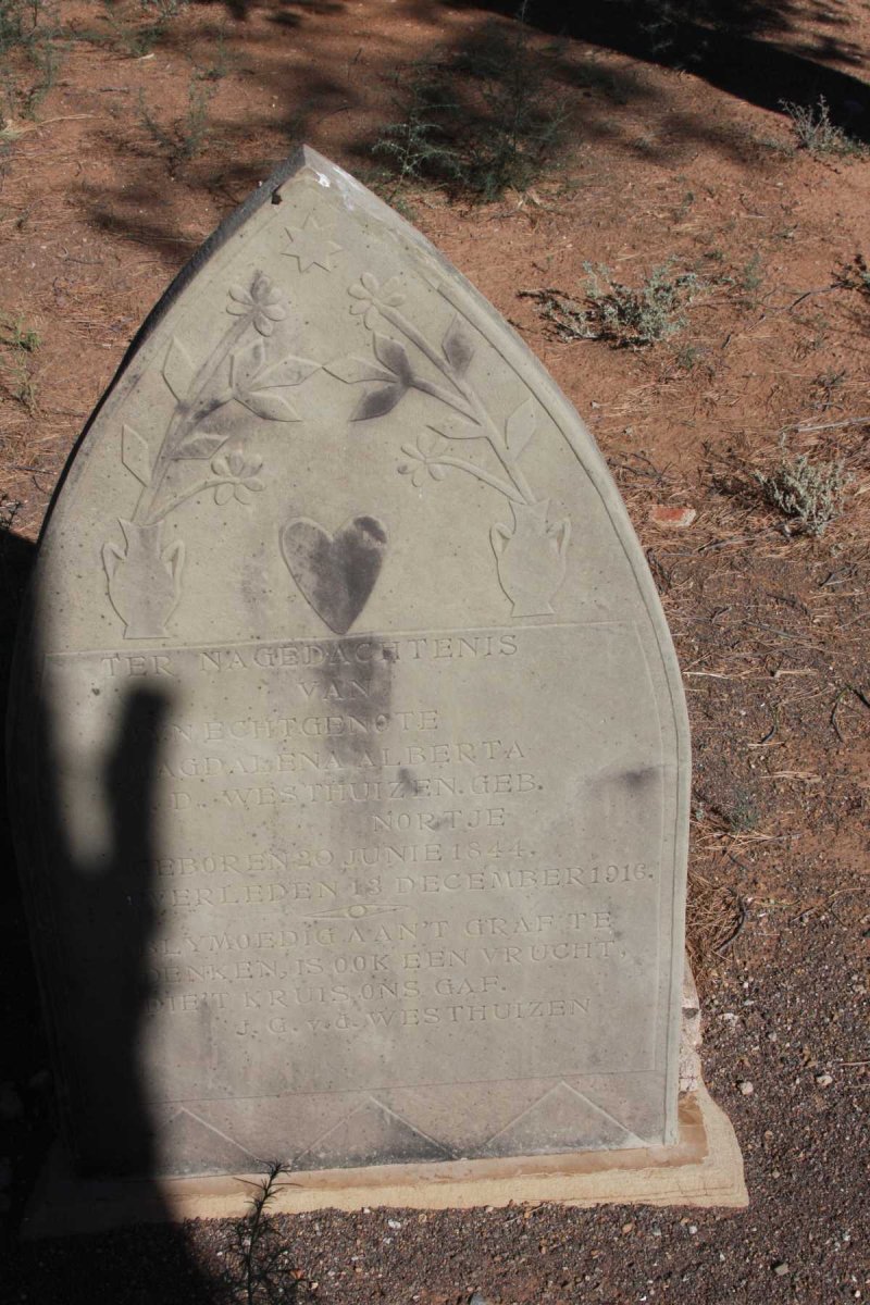 WESTHUIZEN Magdalena Alberta, v.d. nee NORTJE 1844-1916