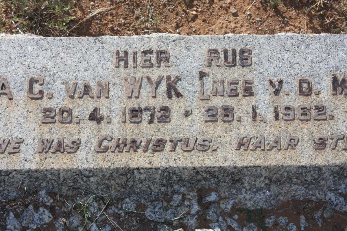 WYK Maria C., van nee V.D. MERWE 1872-1962