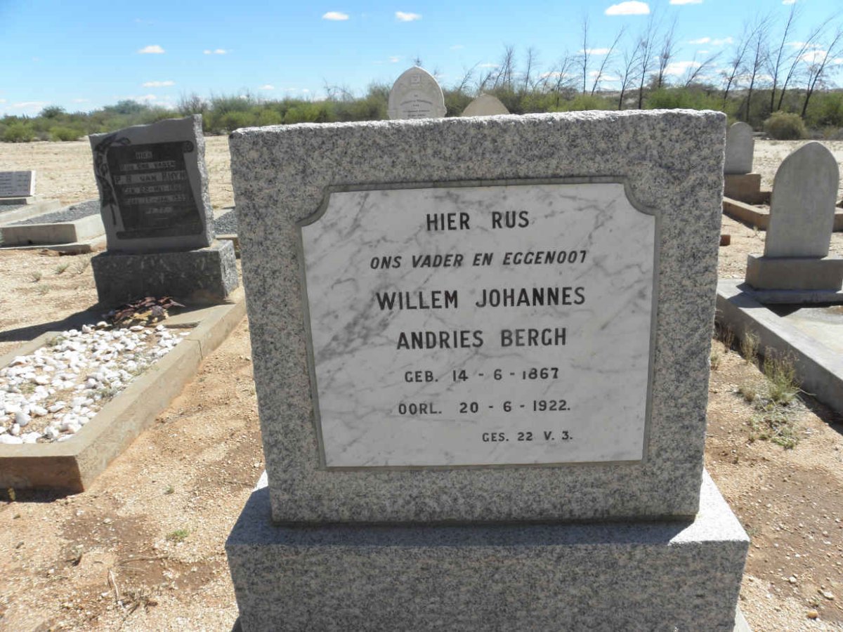 BERGH Willem Johannes Andries 1867-1922