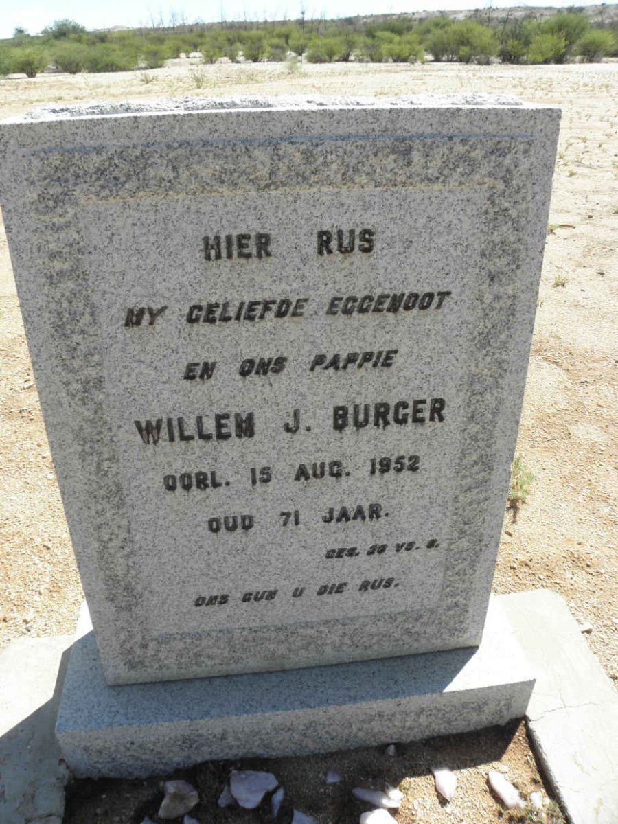 BURGER Willem J. -1952