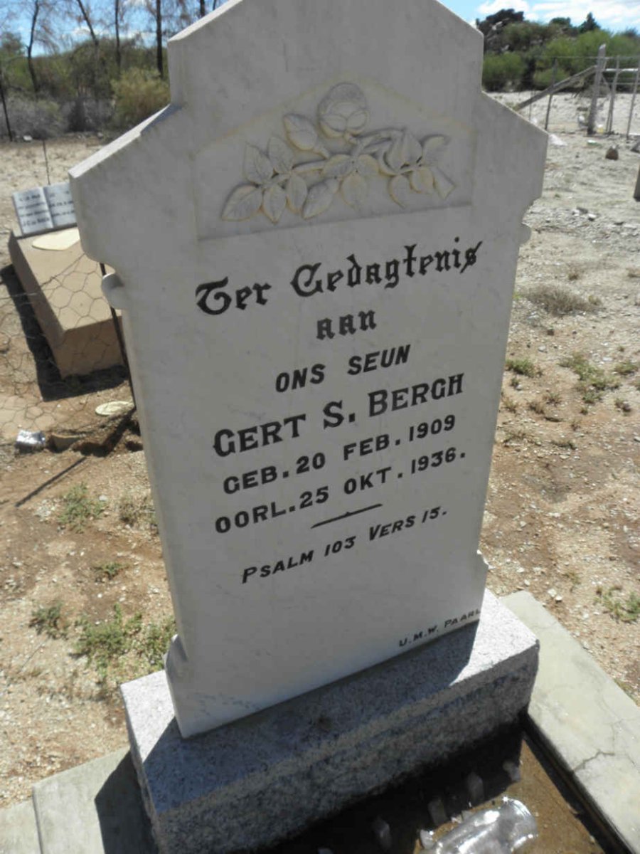 BERGH Gert S. 1909-1936