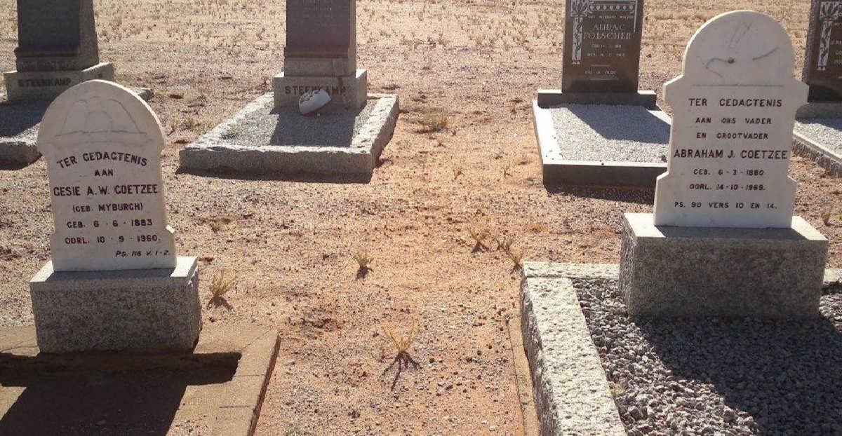 COETZEE Abraham J. 1880-1969 &amp; Gesie A.W. MYBURGH 1883-1960