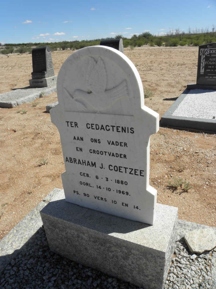 COETZEE Abraham J. 1880-1969