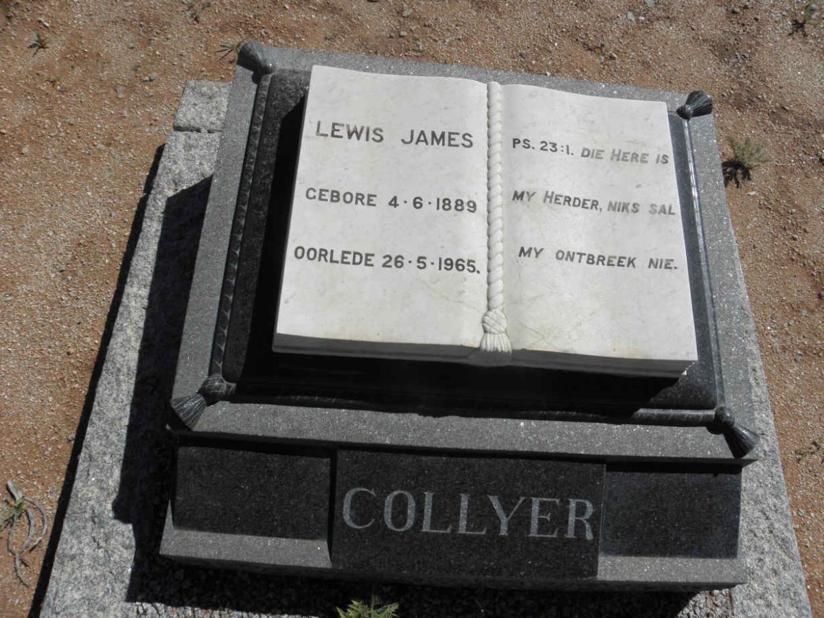 COLLYER Lewis James 1889-1965