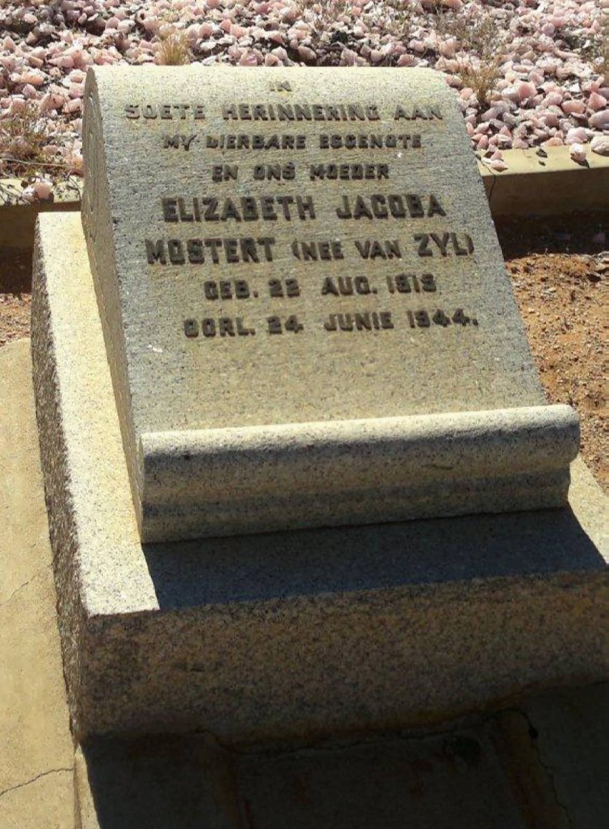 MOSTERT Elizabeth Jacoba nee VAN ZYL 1919-1944