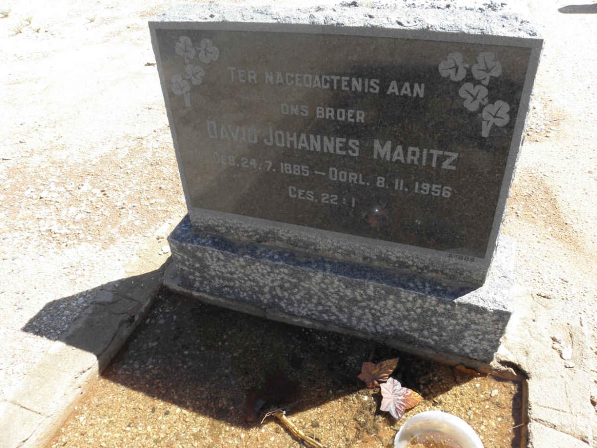 MARITZ David Johannes 1885-1956