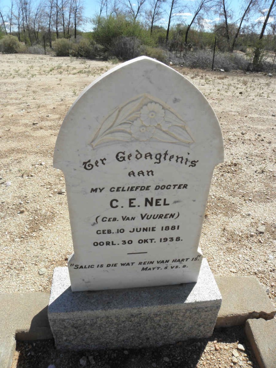 NEL C.E. nee VAN VUUREN 1881-1938