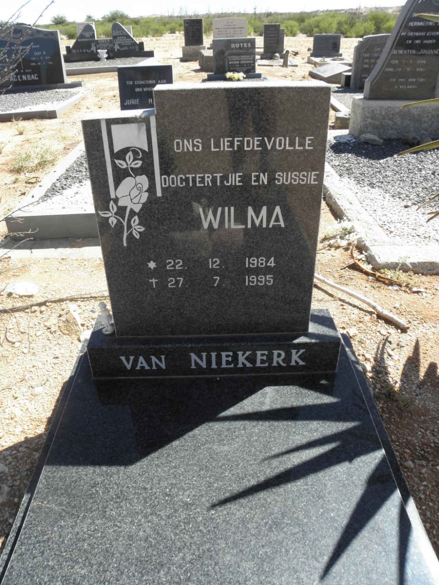 NIEKERK Wilma, van 1984-1995