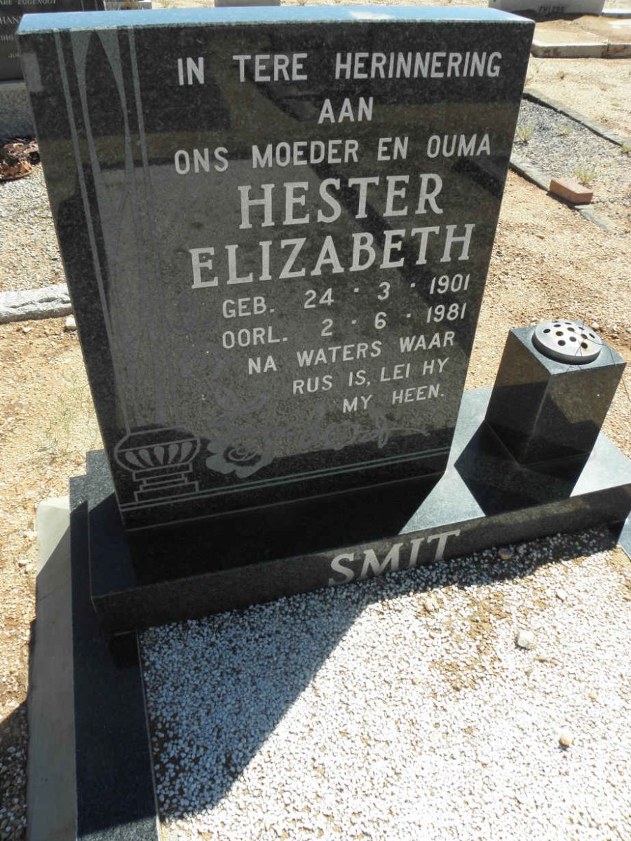 SMIT Hester Elizabeth 1901-1981