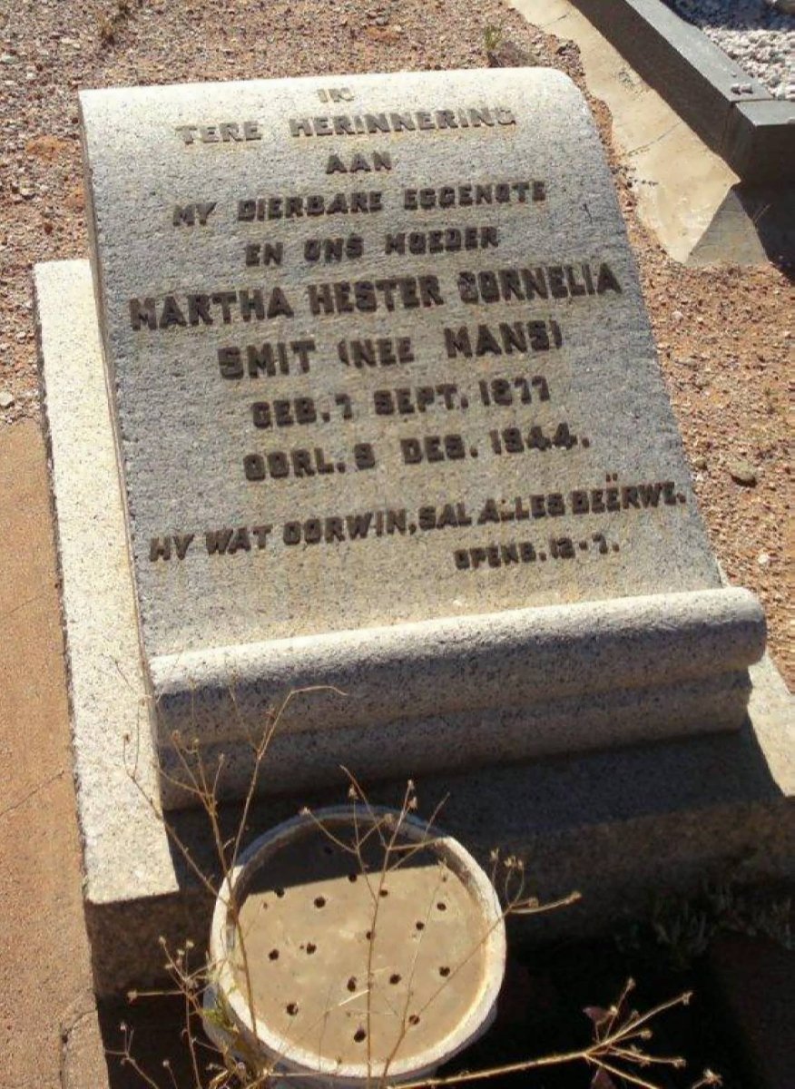 SMIT Martha Hester Cornelia nee MANS 1877-1944