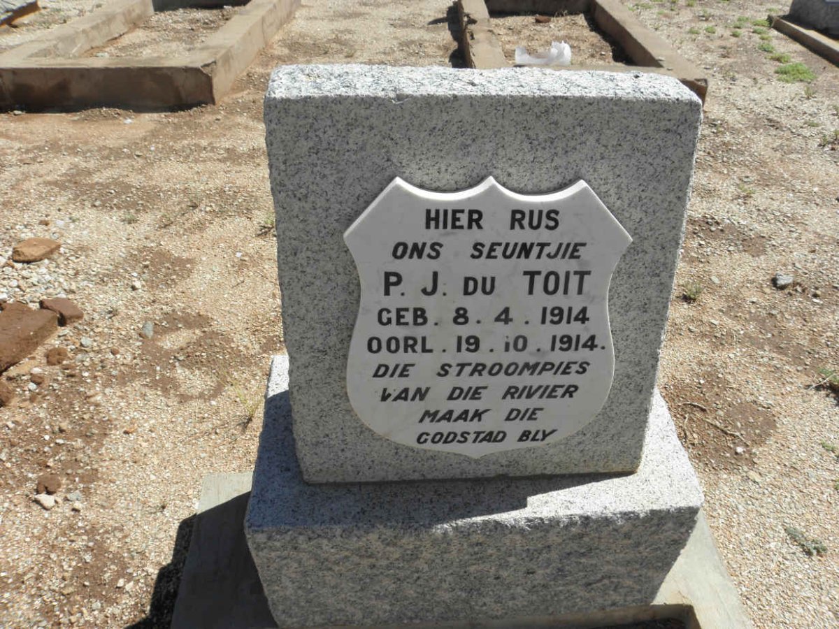 TOIT P.J., du 1914-1914