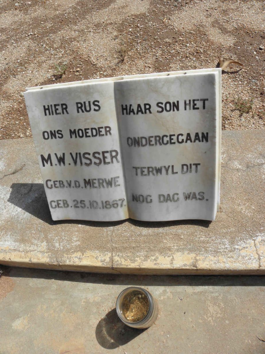 VISSER M.W. nee V.D.MERWE 1867-