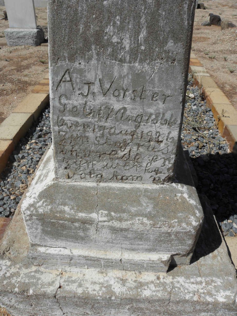 VORSTER A.J. 1864-1926