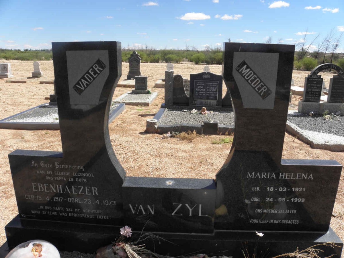 ZYL Ebenhaezer, van 1917-1973 &amp; Maria Helena 1921-1999