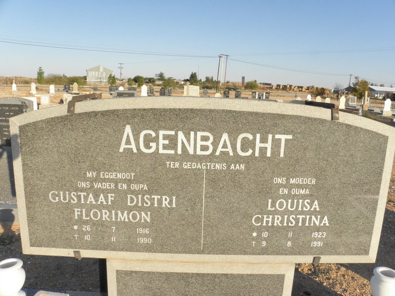 AGENBACHT Gustaaf Distri Florimon 1916-1990 &amp; Louisa Christina 1923-1991