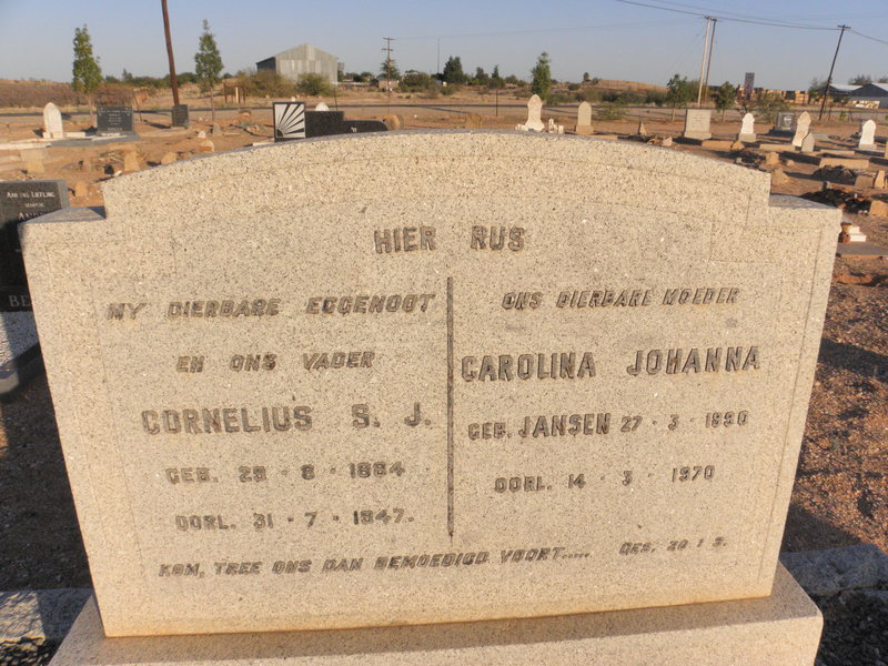 BERGH Cornelius S.J. 1884-1947 &amp; Carolina Johanna JANSEN 1890-1970